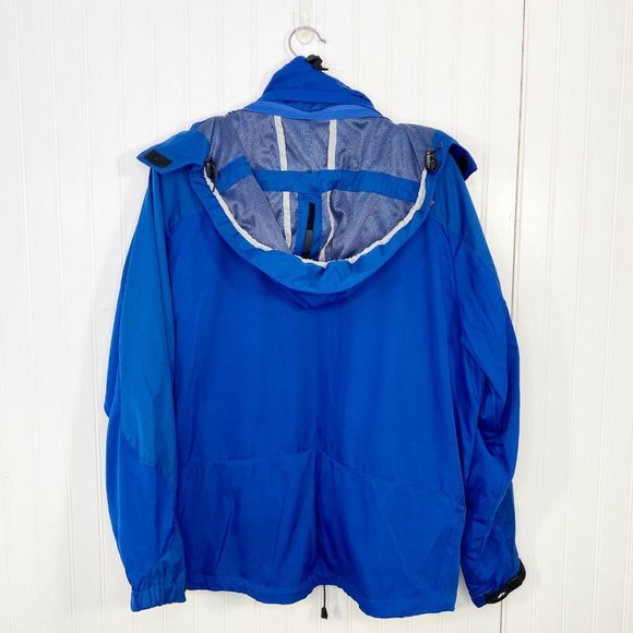 AIGLE Actimum Blue Windproof Jacket Detachable Hood M - Picture 3 of 13